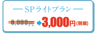 SPライトプラン　8,400円→3,000円（税抜）
